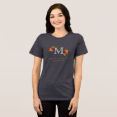 Monogramm-Erntedank der Familie im Herbst/Herbst Tri-Blend Shirt (Vorderseite voll)