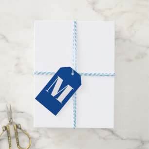 Monogramm Erstblau anpassen Geschenkanhänger