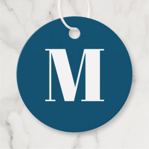 Monogramm Erstblauer aquamariner Geschenk anpassen Geschenkanhänger