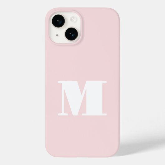 Monogramm Erstblush Pink Modern Case-Mate iPhone Hülle (Rückseite)