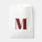 Monogramm Erstburgundweiß anpassen Geschenktütchen (Vorderseite)