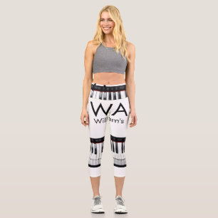 Monogramm erste Buchstabe Name Text Klaviermusik Capri Leggings