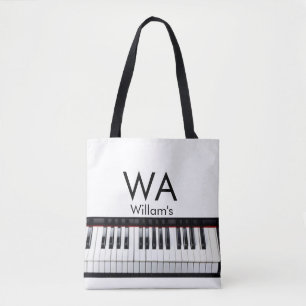 Monogramm erste Buchstabe Name Text Klaviermusik  Tasche