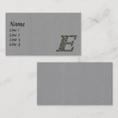 Monogramm erste E Hydrangea-Visitenkarte Visitenkarte (Vorne/Hinten)