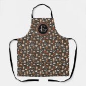 Monogramm erste Kaffee-Lover-Schürze Schürze (Vorderseite)