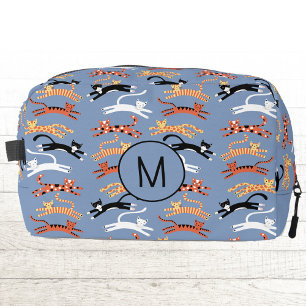 Monogramm erste Kitty Cat Personalisiert Waschbeutel