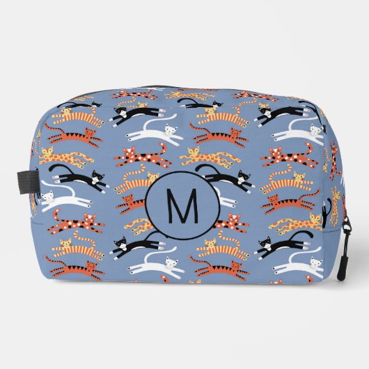 Monogramm erste Kitty Cat Personalisiert Waschbeutel (Vorderseite)