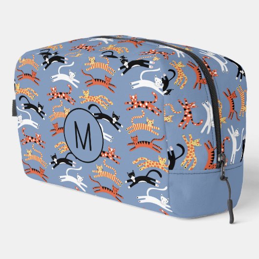 Monogramm erste Kitty Cat Personalisiert Waschbeutel (Rechte Ecke)