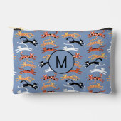 Monogramm erste Kitty Cat Personalisiert Zubehörtasche (Vorderseite)