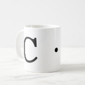 Monogramm Erste klassische Tasse C, 11 oz (Vorderseite Links)