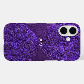 Monogramm erste Lila Weiße Weibchen Abstrakt Case-Mate iPhone Hülle (Rückseite (Horizontal))