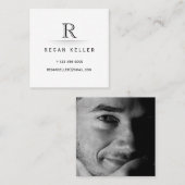 Monogramm erste moderne Mens-Rufkarte Telefonnummerkarte (Vorne/Hinten)