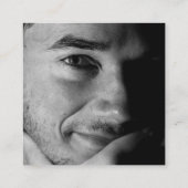 Monogramm erste moderne Mens-Rufkarte Telefonnummerkarte (Rückseite)