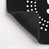 Monogramm erste radiale Punkte auf schwarz Mousepad (Ecke)