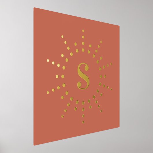 Monogramm erste Radialsonnenburcotta Foliendrucke (Ablage )