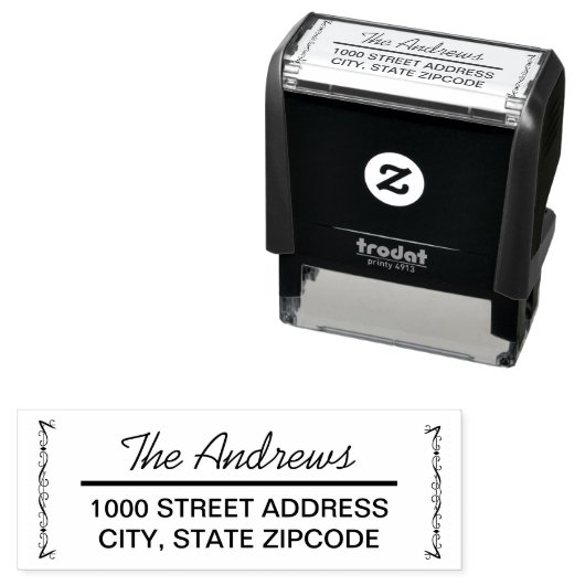 Monogramm erste Rücksendeadresse Permastempel (Beispiel)