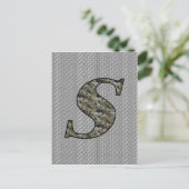 Monogramm Erste S Hydrangea florale Postkarte (Stehend Vorderseite)