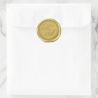 Monogramm erste Umschlag Aufkleber