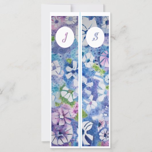 Monogramm Erste Whimsikale Blume Zwei Lesezeichen (Vorderseite)