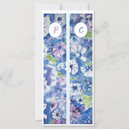 Monogramm Erste Whimsikale Blume Zwei Lesezeichen