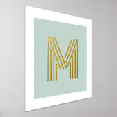 Monogramm erster blass-grüner Hintergrund Foliendrucke (Ablage )