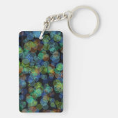 Monogramm erster farbiger Polka-Punkt Schlüsselanhänger (Rückseite)