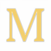 Monogramm erster Individuelle Name Gold Golden Yel Aufkleber (Vorderseite)