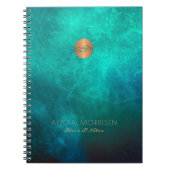 Monogramm erstes Aquarellgoldbüro Notizblock (Vorderseite)