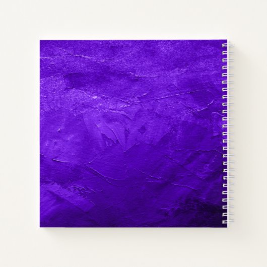 Monogramm erstes Lila, individuell angepasstes Whi Notizblock (Rückseite)