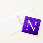 Monogramm erstes Lila, individuell angepasstes Whi Notizblock (Innenseite)