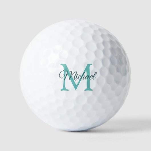 Monogramm erstes, modernes Template 3 Pack Golfball (Vorderseite)