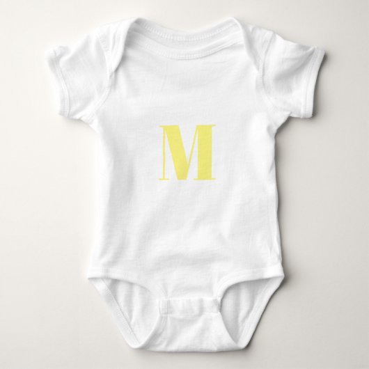 Monogramm Erstgelb anpassen Baby Strampler (Vorderseite)