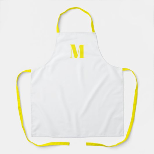 Monogramm Erstgelb anpassen Schürze (Vorderseite)