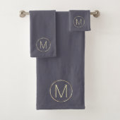 Monogramm Erstgrau Badhandtuch Set (Insitu)