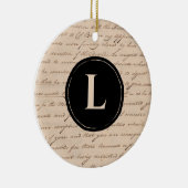 Monogramm Ersthandgeschriebenes Papier Antikbuchst Keramik Ornament (Rechts)