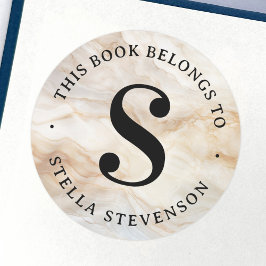 Monogramm-Erstklassigkeit Runder Aufkleber