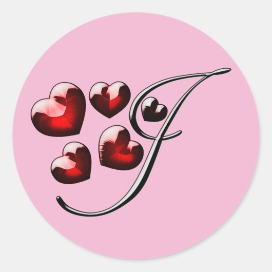 Monogramm Erstkleber I Runder Aufkleber (Vorderseite)