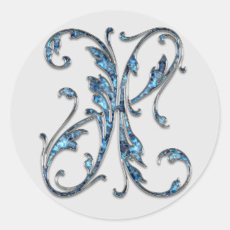 Monogramm Erstkleber X Runder Aufkleber