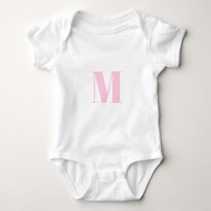 Monogramm Erstlicht pink weiß anpassen Baby Strampler