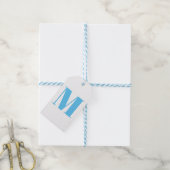 Monogramm Erstlichtblau anpassen Geschenkanhänger (Mit Garn)