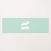 Monogramm Erstmalige Meeresfrüchte-Grüne Yogamatte (Rückseite (Horizontal))