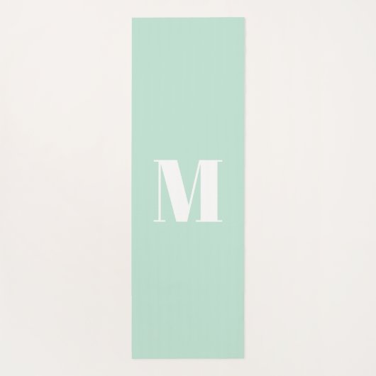 Monogramm Erstmalige Meeresfrüchte-Grüne Yogamatte (Rückseite)