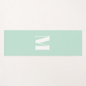 Monogramm Erstmalige Meeresfrüchte-Grüne Yogamatte (Vorderseite (Horizontal))