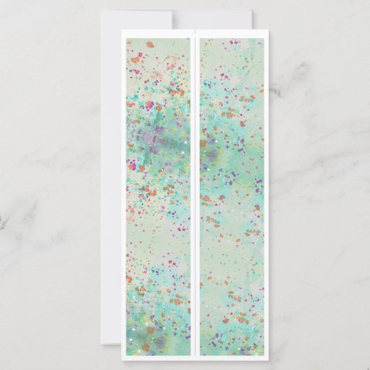 Monogramm Erstmalige Paint-Splash zwei Lesezeichen (Rückseite)