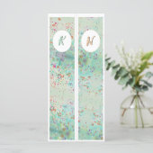 Monogramm Erstmalige Paint-Splash zwei Lesezeichen (Stehend Vorderseite)