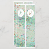 Monogramm Erstmalige Paint-Splash zwei Lesezeichen (Vorne/Hinten)