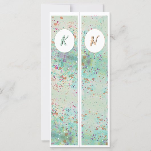 Monogramm Erstmalige Paint-Splash zwei Lesezeichen (Vorderseite)