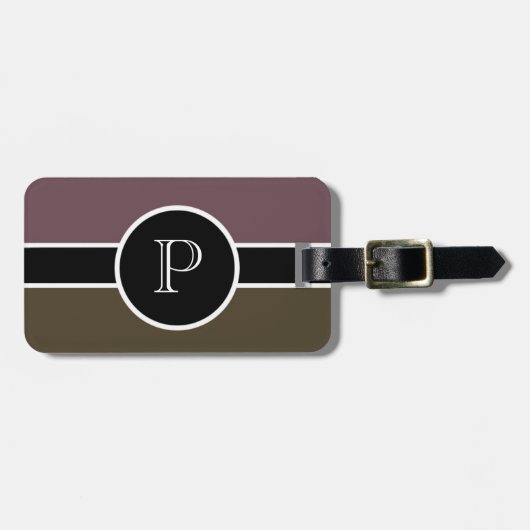 Monogramm Erstmaliges Berufliches Modern Chic Trav Gepäckanhänger (Vorderseite horizontal)
