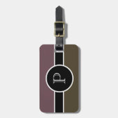 Monogramm Erstmaliges Berufliches Modern Chic Trav Gepäckanhänger (Vorderseite vertikal)