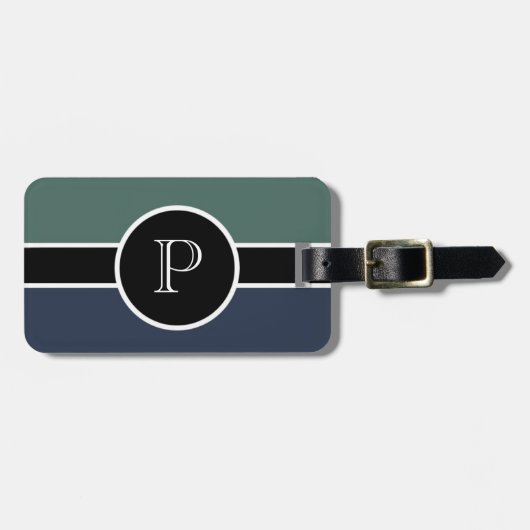 Monogramm Erstmaliges Berufliches Modern Chic Trav Gepäckanhänger (Vorderseite horizontal)